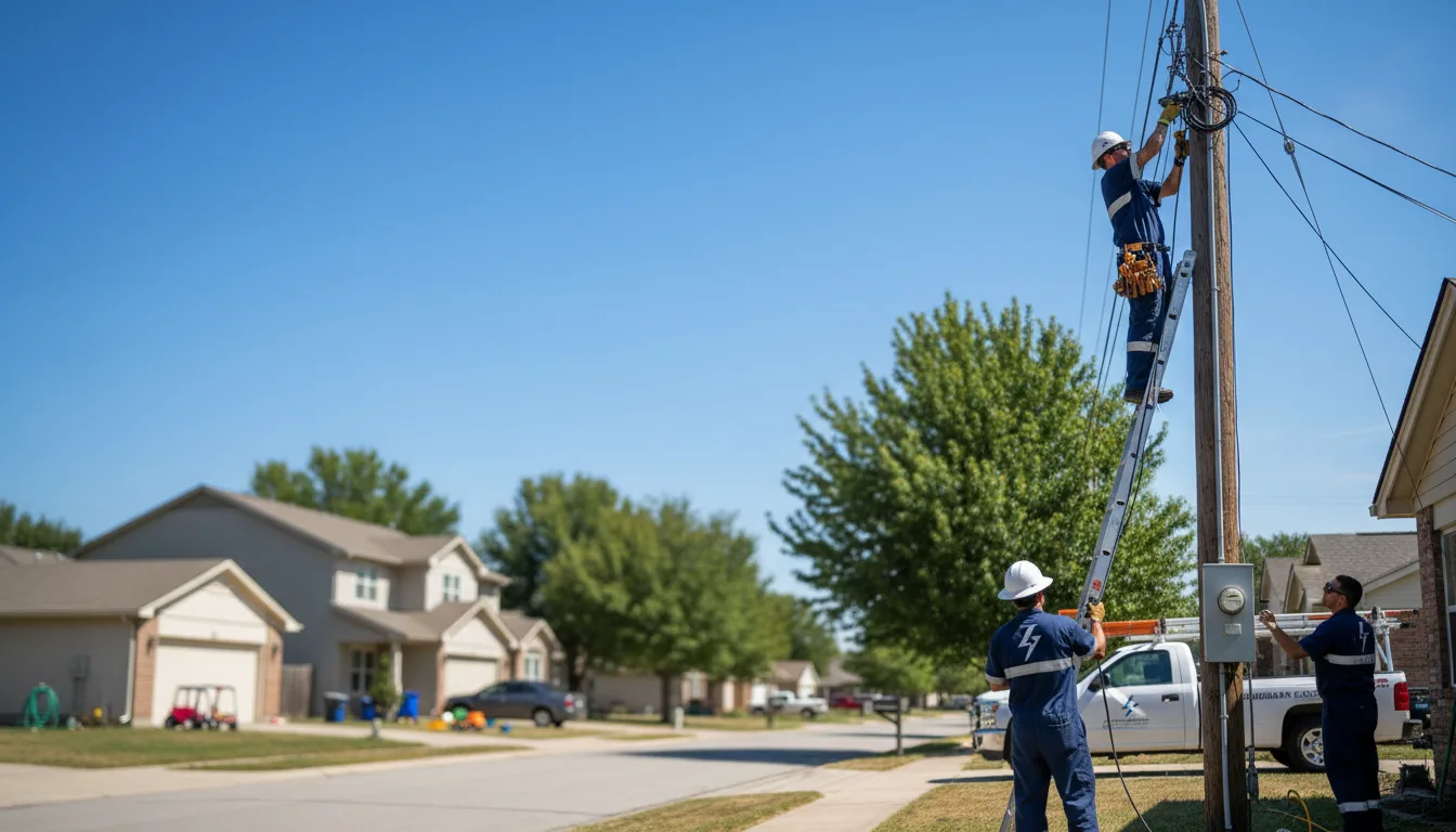 Residential electrician providing installation services in Wister, OK